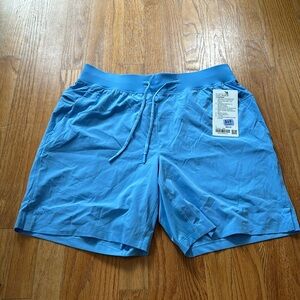 Men’s large, light blue Lululemon shorts. Comfortable and perfect for summer
